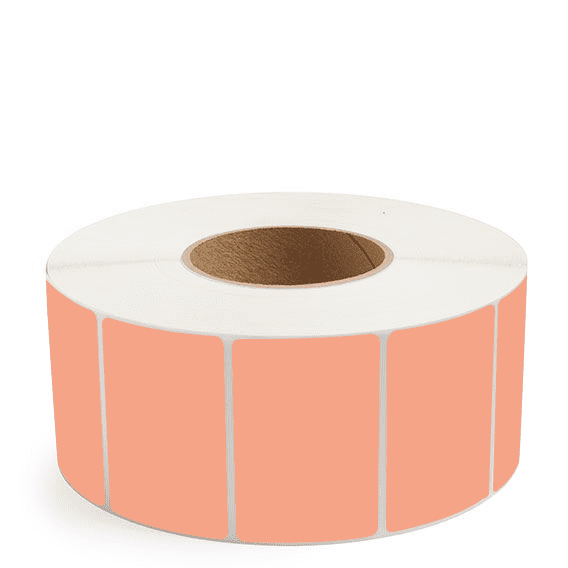3" x 2" Fluorescent Orange - Direct Thermal Labels - 3" Core - Freezer Grade Adhesive