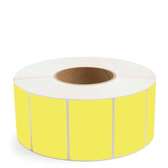 3" x 2" Yellow - Thermal Transfer Labels - 3" Core
