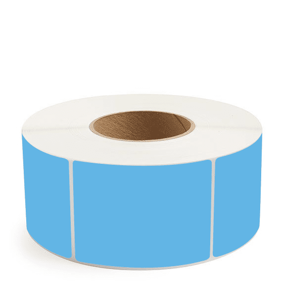 3" x 4" Dark Blue - Direct Thermal Labels - 3" Core - Acrylic