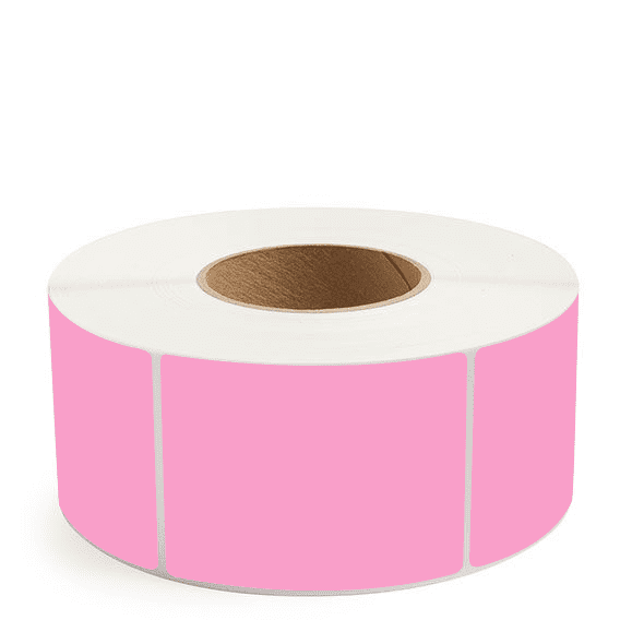 3" x 4" Hot Pink - Thermal Transfer Labels - 3" Core - Freezer Grade Adhesive