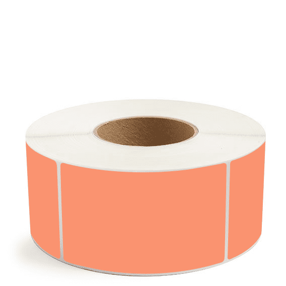 3" x 5" Orange - Thermal Transfer Labels - 3" Core - Acrylic