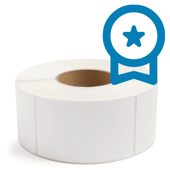 3" x 5" White - Thermal Transfer Labels - 3" Core (No Perf) - PET Liner