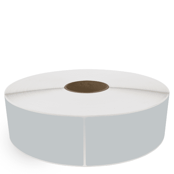 3" x 10" Gray - Thermal Transfer Labels - 3" Core / 12" Outer Diameter (No Perf) - Freezer Grade Adhesive
