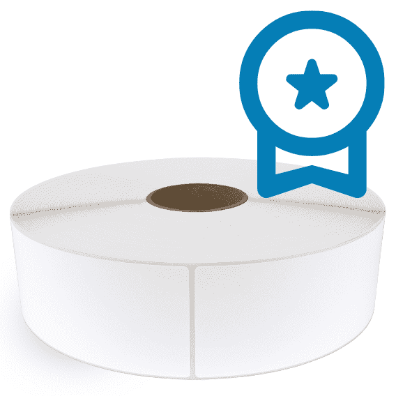 3" x 10" White - Thermal Transfer Labels - 3" Core / 12" Outer Diameter (No Perf) - PET Liner