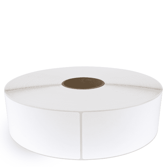 3" x 10" White - Thermal Transfer Labels - 3" Core / 12" Outer Diameter (No Perf) - Freezer Grade Adhesive