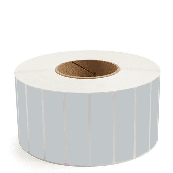 3.5" x 1" Gray - Thermal Transfer Labels - 3" Core - Freezer Grade Adhesive