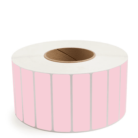 3.5" x 1" Pink - Thermal Transfer Labels - 3" Core - Acrylic