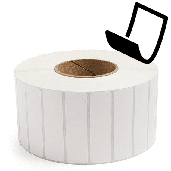 3.5" x 1" Blockout - Thermal Transfer Labels - 3" Core - Freezer Grade Adhesive