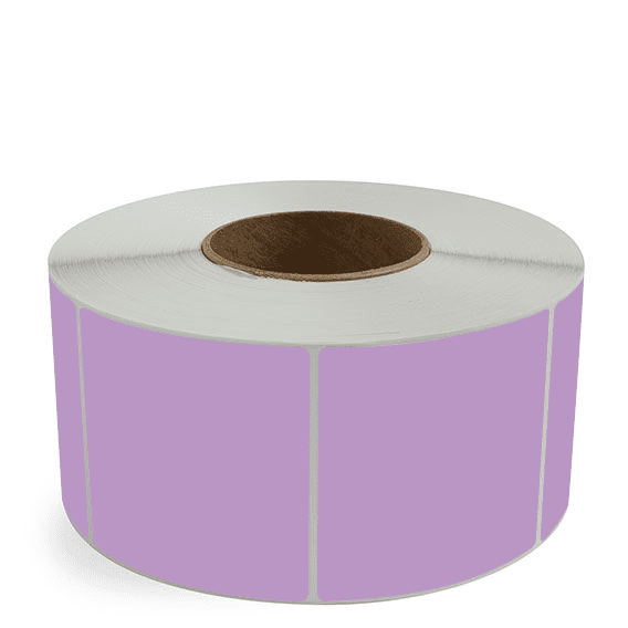 3.5" x 3.5" Grape - Direct Thermal Labels - 3" Core
