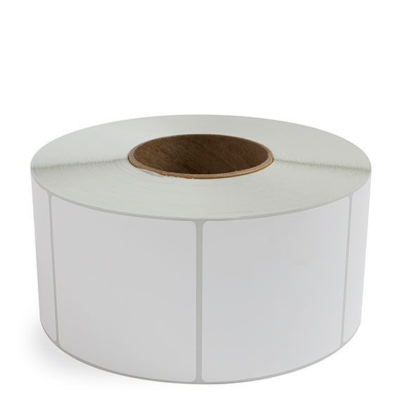 3.5" x 3.5" White - Thermal Transfer Labels - 3" Core - Acrylic