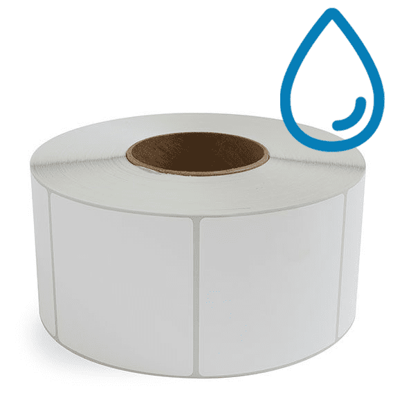 3.5" x 3.5" Polypropylene - Thermal Transfer Labels - 3" Core - Freezer Grade Adhesive
