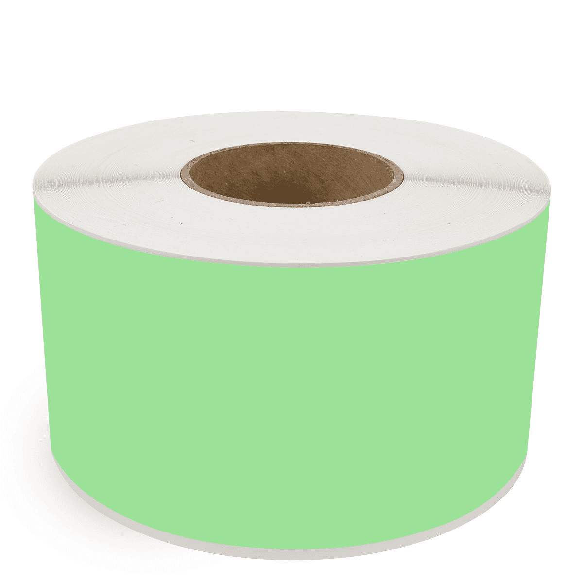4" x 510' Continuous Feed Fluorescent Green - Direct Thermal Labels - 3" Core - Freezer Grade Adhesive