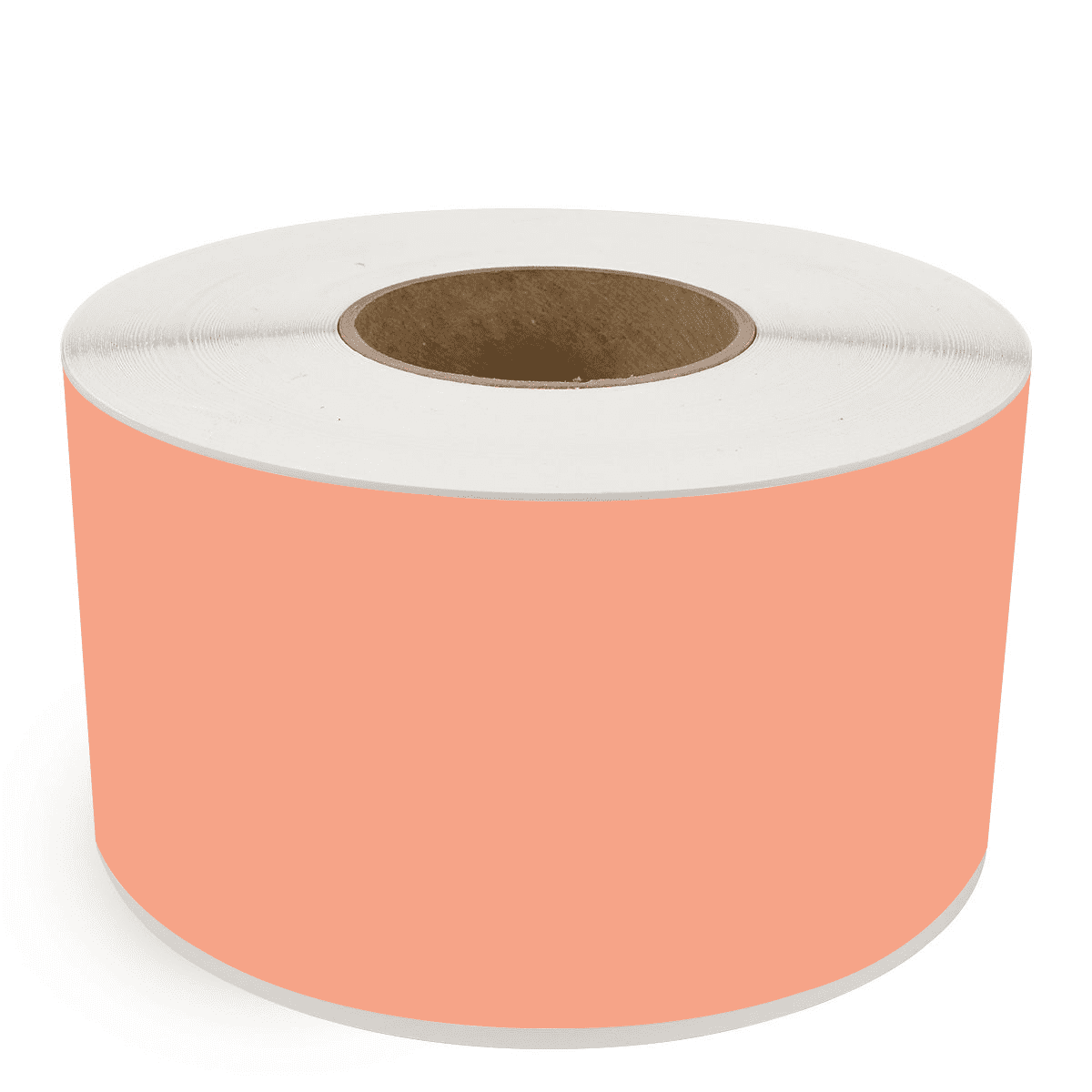 4" x 510' Continuous Feed Fluorescent Orange - Thermal Transfer Labels - 3" Core - Freezer Grade Adhesive