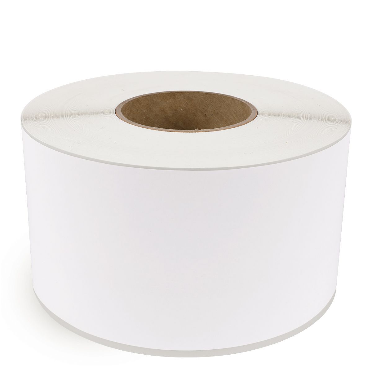 4" x 510' Continuous Feed White - Direct Thermal Labels - 3" Core - Freezer Grade Adhesive