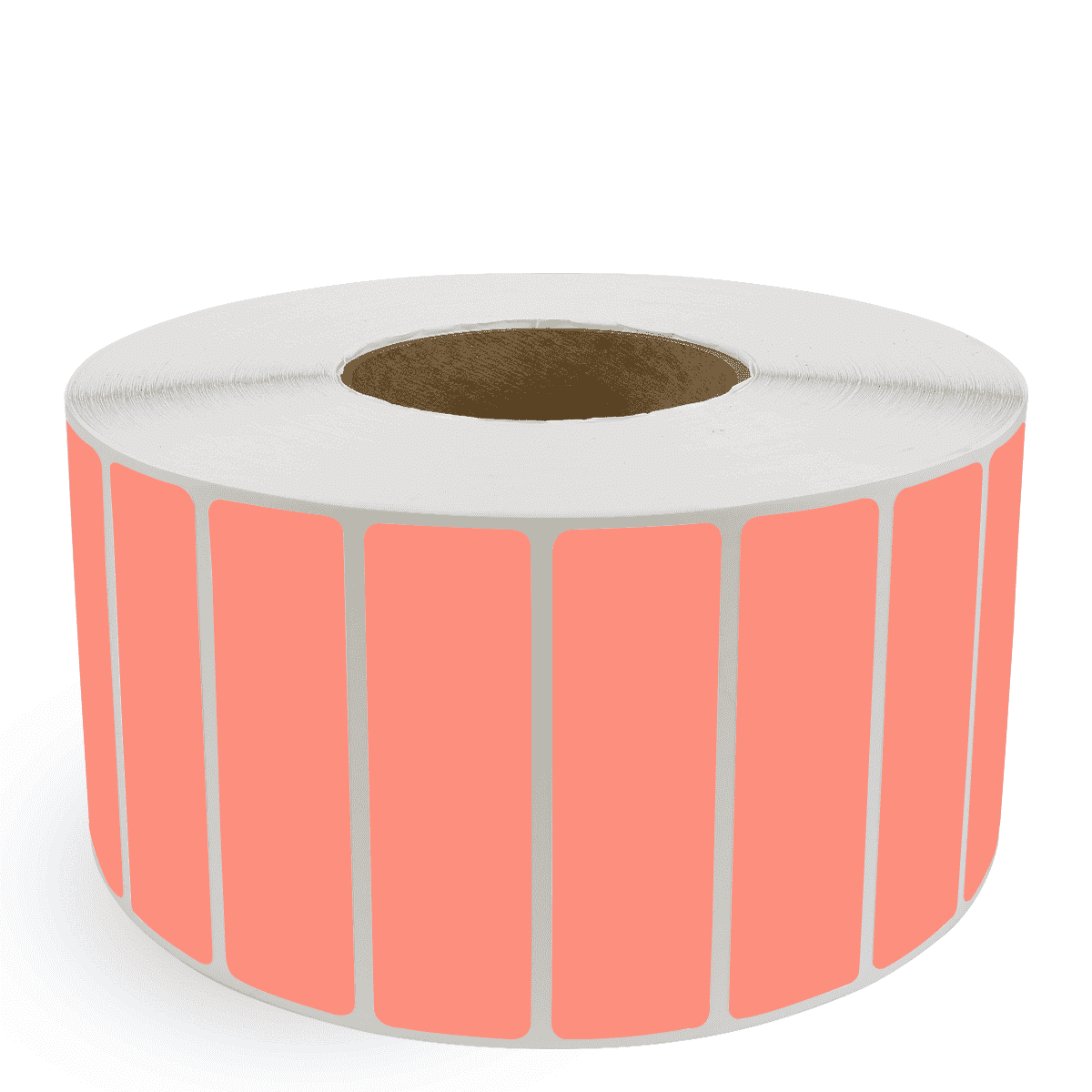 4" x 1" Fluorescent Red - Thermal Transfer Labels - 3" Core - Freezer Grade Adhesive