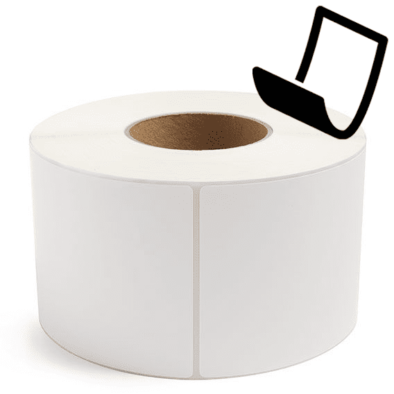 4" x 6" Blockout - Thermal Transfer Labels - 3" Core - Freezer Grade Adhesive