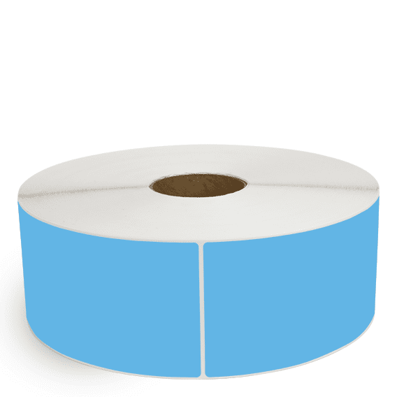 4" x 13" Dark Blue - Thermal Transfer Labels - 3" Core / 12" Outer Diameter (No Perf) - Acrylic