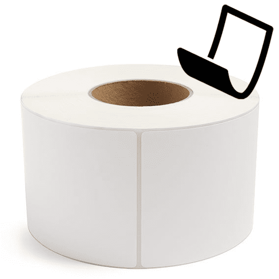 4" x 13" Blockout - Thermal Transfer Labels - 3" Core - Freezer Grade Adhesive