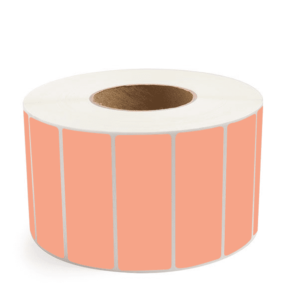 4" x 1.5" Fluorescent Orange - Direct Thermal Labels - 3" Core - Acrylic
