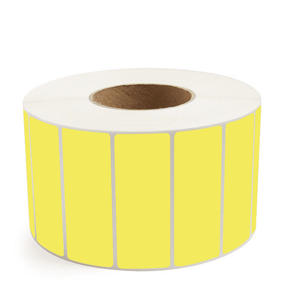 4" x 1.5" Yellow - Thermal Transfer Labels - 3" Core