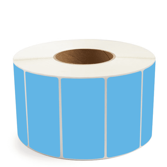 4" x 2" Dark Blue - Direct Thermal Labels - 3" Core - Acrylic