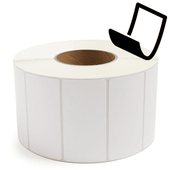 4" x 2" Blockout - Thermal Transfer Labels - 3" Core (No Perf) - Freezer Grade Adhesive