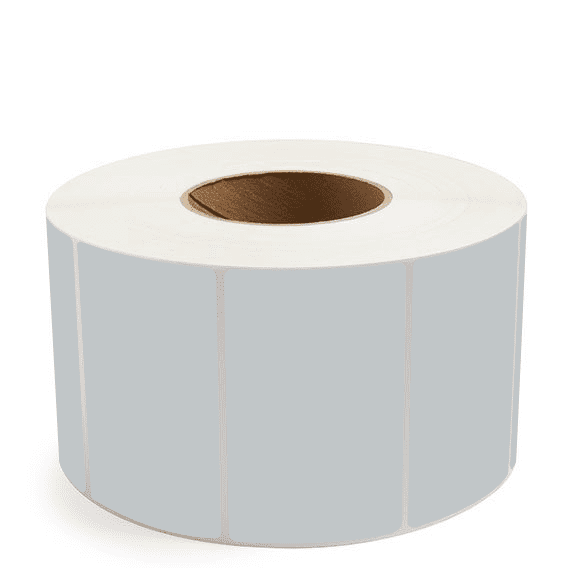 4" x 2.5" Gray - Thermal Transfer Labels - 3" Core - Freezer Grade Adhesive