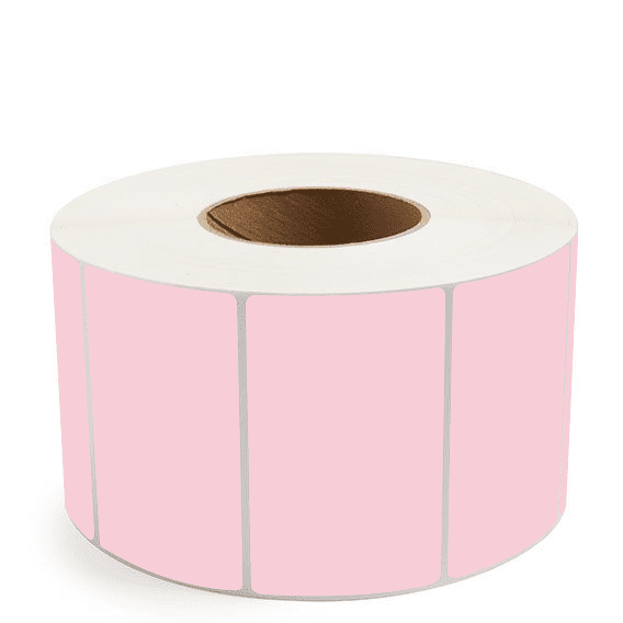 4" x 2.5" Pink - Thermal Transfer Labels - 3" Core - Acrylic