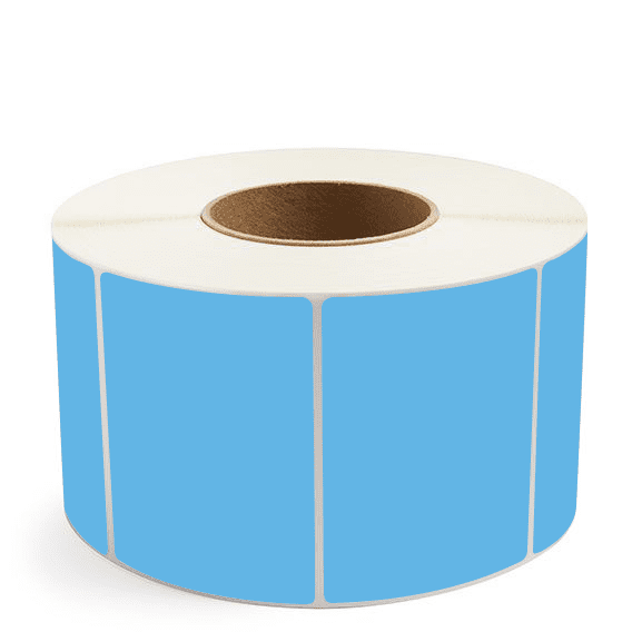 4" x 3" Dark Blue - Thermal Transfer Labels - 3" Core (No Perf) - Freezer Grade Adhesive