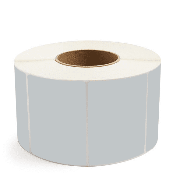 4" x 3" Gray - Direct Thermal Labels - 3" Core (No Perf) - Freezer Grade Adhesive