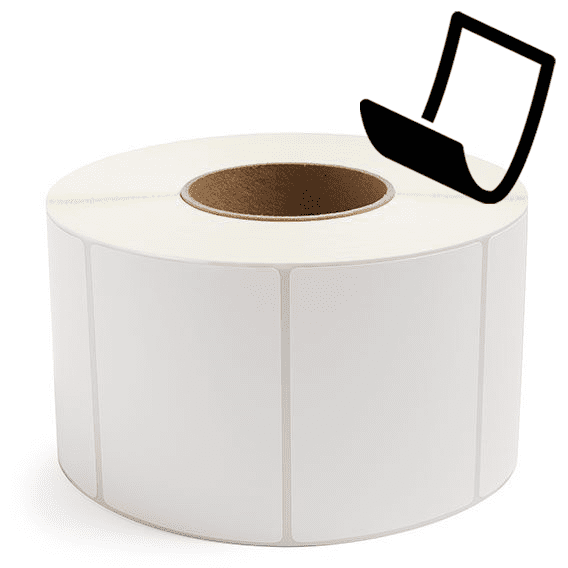 4" x 3" Blockout - Thermal Transfer Labels - 3" Core (No Perf) - Acrylic