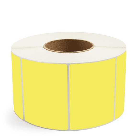4" x 3" Yellow - Direct Thermal Labels - 3" Core - Freezer Grade Adhesive