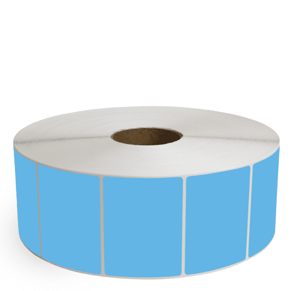 4" x 3" Dark Blue - Thermal Transfer Labels - 3" Core / 12" Outer Diameter (No Perf) - Acrylic