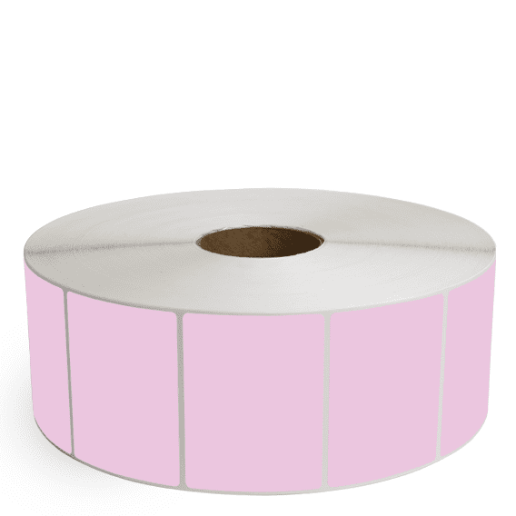 4" x 3" Purple - Thermal Transfer Labels - 3" Core / 12" Outer Diameter (No Perf) - Freezer Grade Adhesive