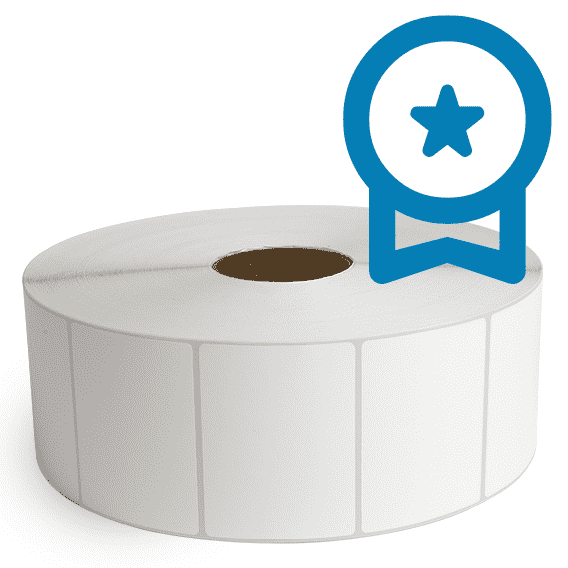 4" x 3" White - Thermal Transfer Labels - 3" Core / 12" Outer Diameter (No Perf) - PET Liner