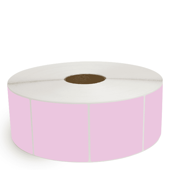 4" x 4" Purple - Direct Thermal Labels - 3" Core / 12" Outer Diameter (No Perf) - Freezer Grade Adhesive