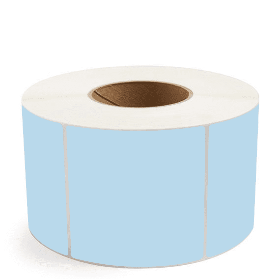 4" x 4" Blue - Thermal Transfer Labels - 3" Core - Freezer Grade Adhesive
