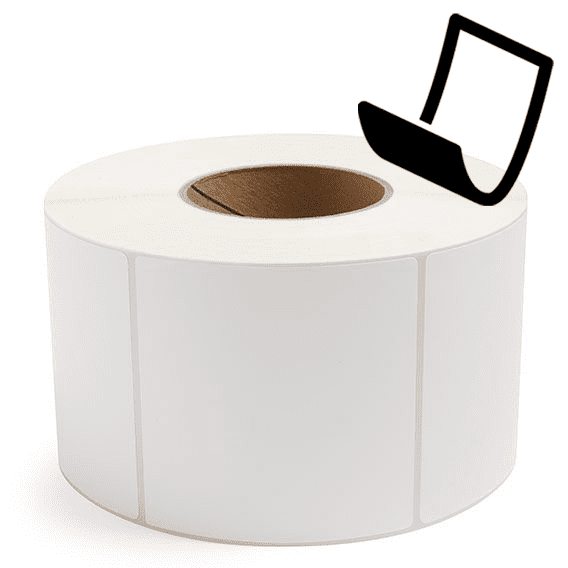 4" x 4" Blockout - Thermal Transfer Labels - 3" Core (No Perf) - Acrylic