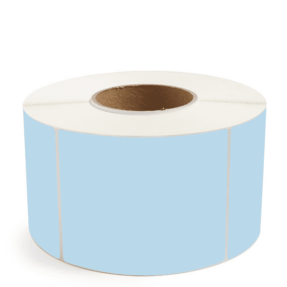 4" x 5" Blue - Direct Thermal Labels - 3" Core