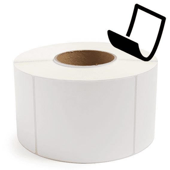 4" x 5" Blockout - Thermal Transfer Labels - 3" Core - Freezer Grade Adhesive