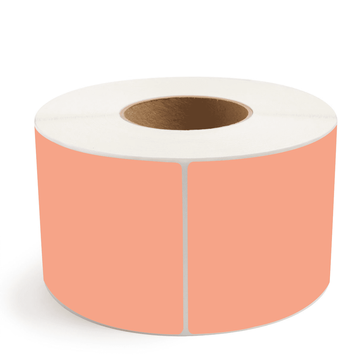 4" x 8" Fluorescent Orange - Thermal Transfer Labels - 3" Core (No Perf) - Freezer Grade Adhesive