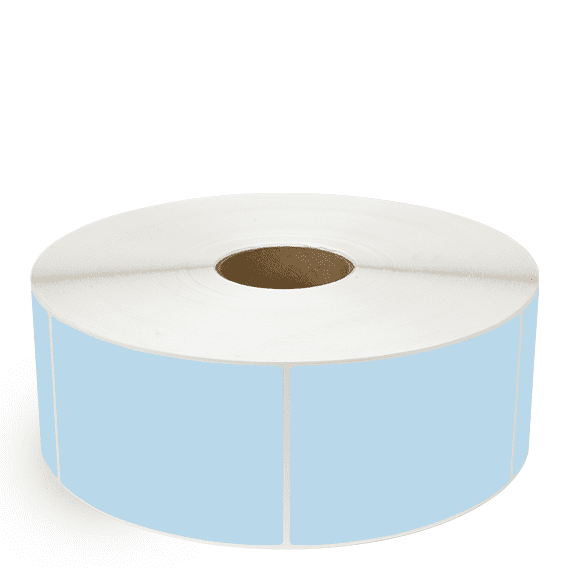 4" x 5" Blue - Thermal Transfer Labels - 3" Core / 12" Outer Diameter (No Perf)