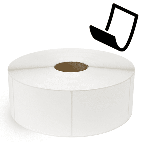 4" x 6" Blockout - Thermal Transfer Labels - 3" Core / 12" Outer Diameter (No Perf) - Freezer Grade Adhesive