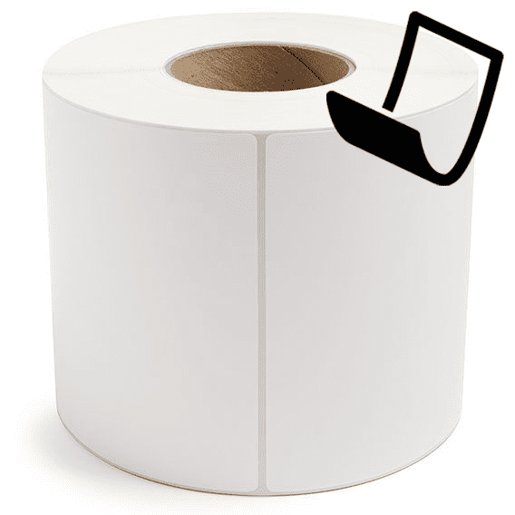 6" x 6" Blockout - Thermal Transfer Labels - 3" Core - Acrylic