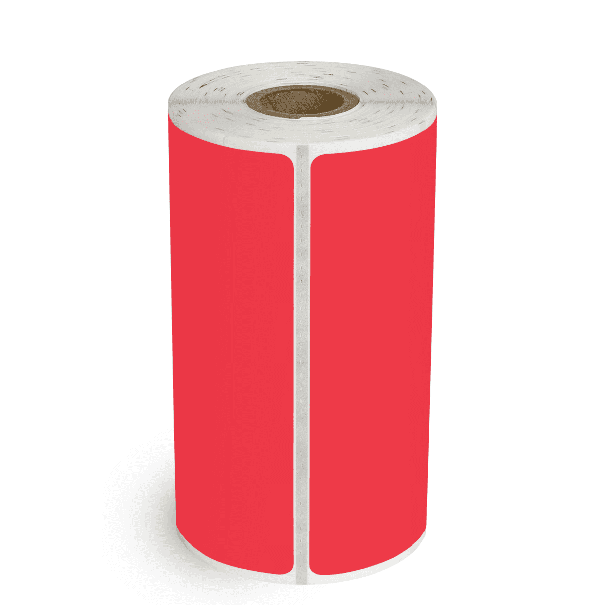 4" x 8" Red - Direct Thermal Labels - 0.75" Core (Timing Mark) - Freezer Grade Adhesive
