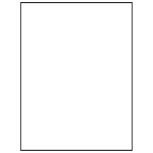 8.5 inch x 11 inch White Rectangular Sheet Labels