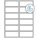 4" x 1.625" White Rectangular Sheet Labels - Ultra Aggressive Adhesive