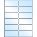 4" x 1.625" White Premium High Gloss Rectangular Sheet Labels