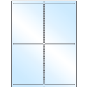 4" x 5" White Premium High Gloss Rectangular Sheet Labels