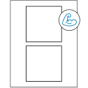 4.5" x 4.5" White Square Sheet Labels - Ultra Aggressive Adhesive